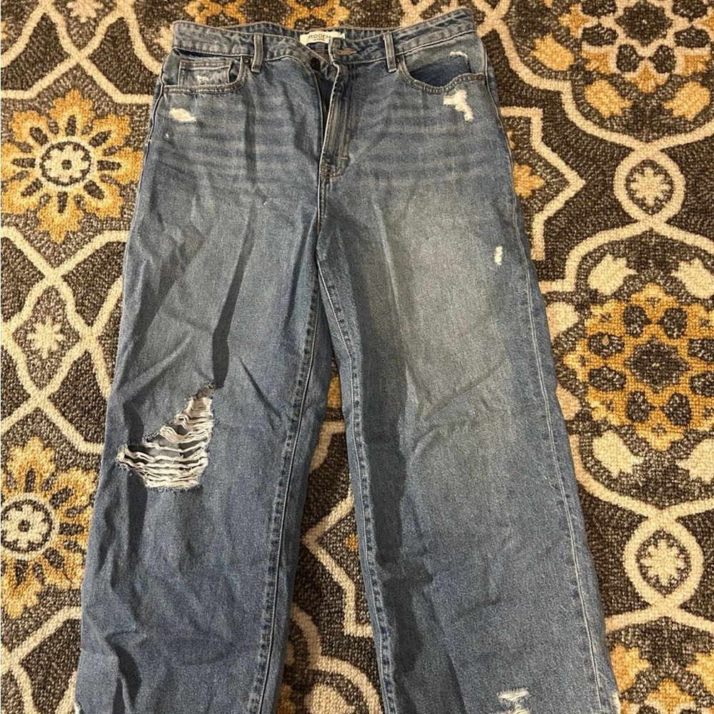 Women's Straight Leg Jeans - Blue